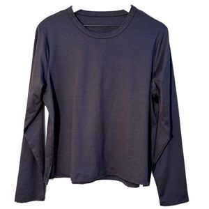 All in Motion Gray Long Sleeve Athletic Top Crew Neck Cut Out Women’s XL.